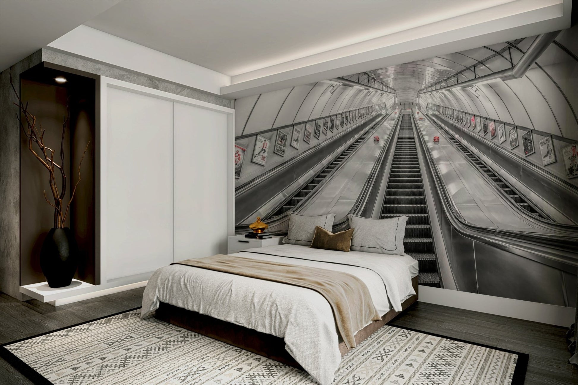 The mood is dynamic and sophisticated.

