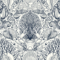 Ocean plants and underwater flora in botanical wallpaper

