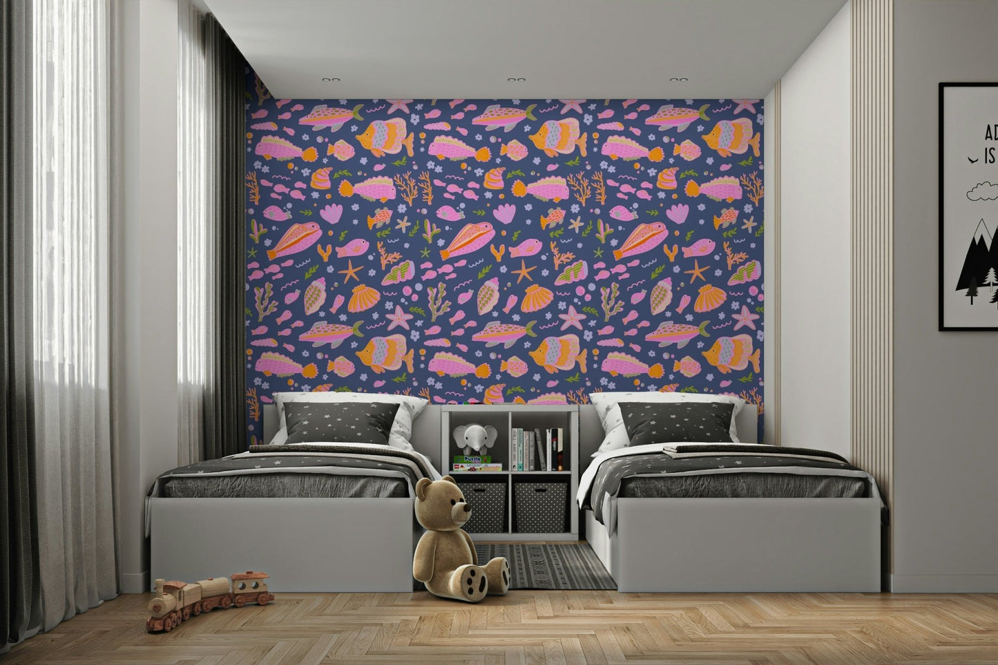 The image has a hand-drawn or painted look.

