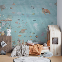Sea Life Themed Nursery Wallpaper
