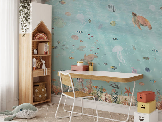 Underwater Marine Life Art Wallpaper D116
