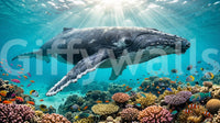 Underwater depth and whale detail appear in Underwater Paradise mural, GD9224