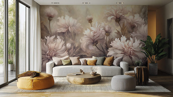 Underwater pink flowers wallpaper murals for a tranquil, aquatic vibe. DTIL49