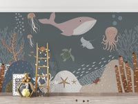 Kids ocean theme wallpaper mural
