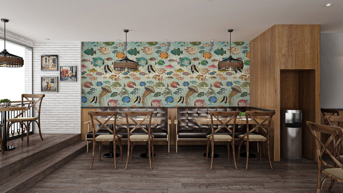 Nature-Inspired Underwater Serenade Wall Mural, AN50