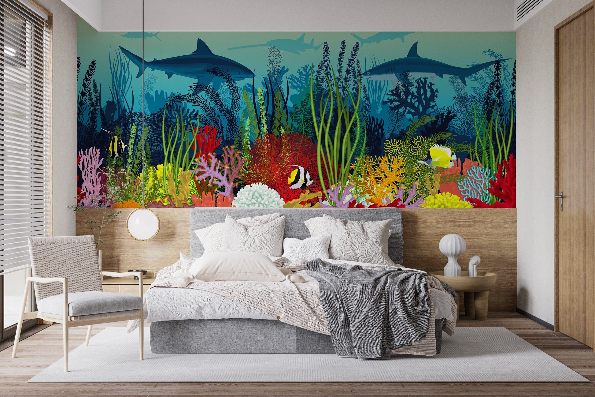 Underwater Ocean Scene Wallpaper Mural - Giffywalls