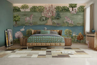 Mural wallpaper capturing a magical atmosphere

