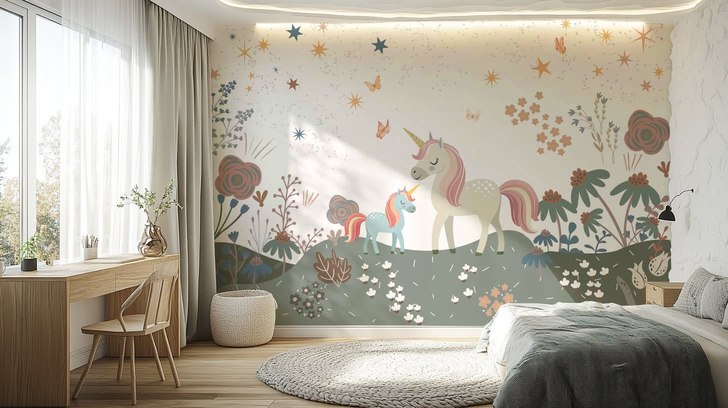 The background is a gentle, grassy hill and a bright blue sky.

