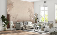 Unicorns in a Magical Dreamy Forest Shell Wall Mural works beautifully in a Living 