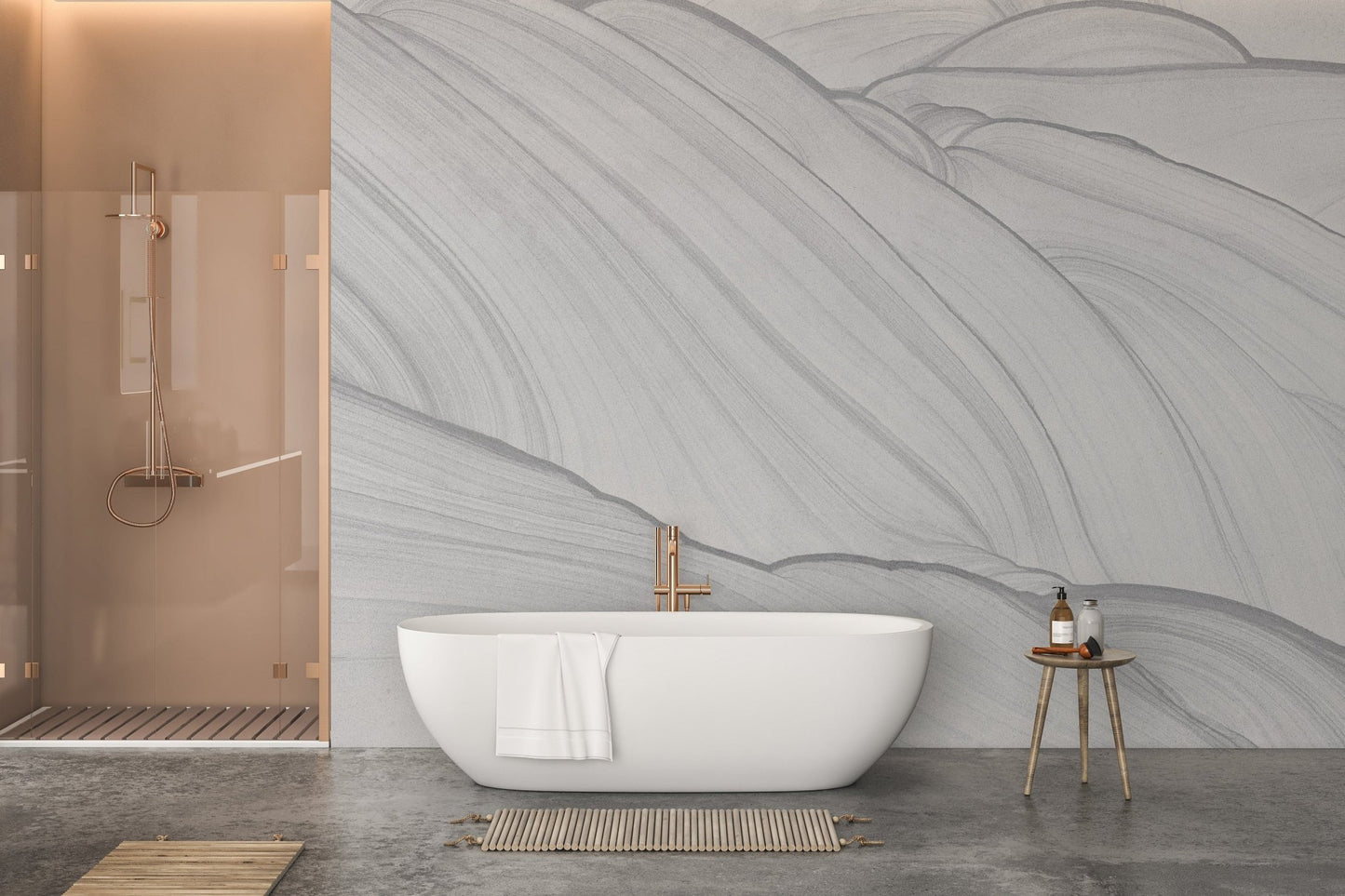 Unique Grey Marble Designed Wallpaper Murals - Giffywalls