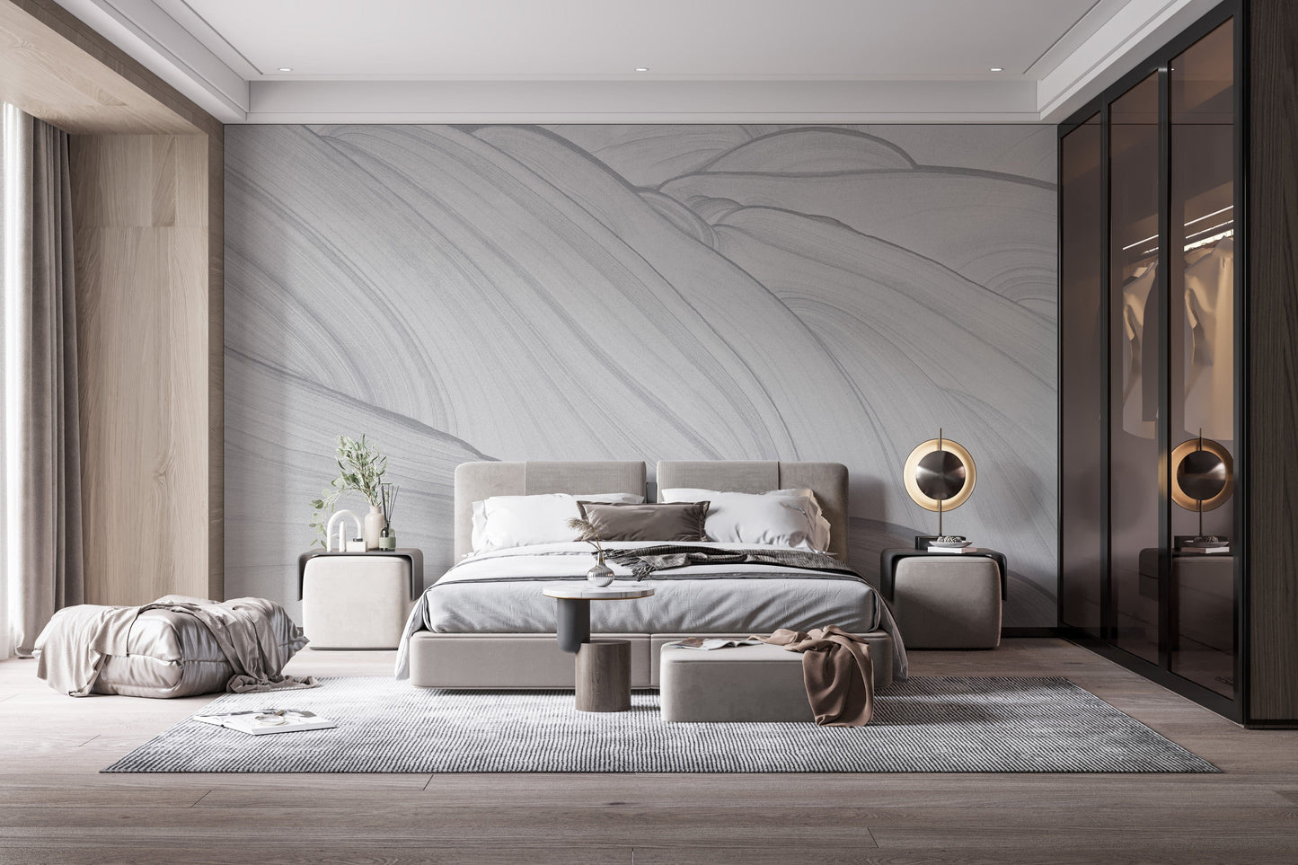 Unique Grey Marble Designed Wallpaper Murals - Giffywalls