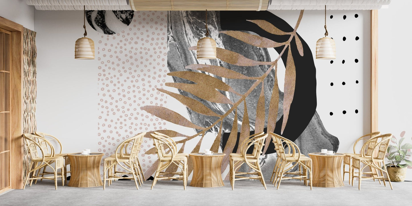 Unique Monochrome Marble Design Wallpaper Mural - Giffywalls