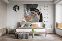 Stylish black and white marble wallpaper
