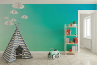 A calming abstract design wallpaper mural that defines a space.

