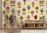 A peaceful modern abstract mural on decorative wallpaper., GD5719