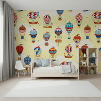 A serene floating balloon wall mural for your decor., GD5719