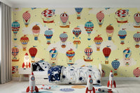 A graceful subtle pattern wall mural in bright, fun tones., GD5719