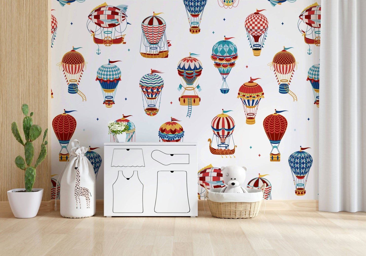 An artistic abstract sky mural on minimalist wallpaper., GD5708