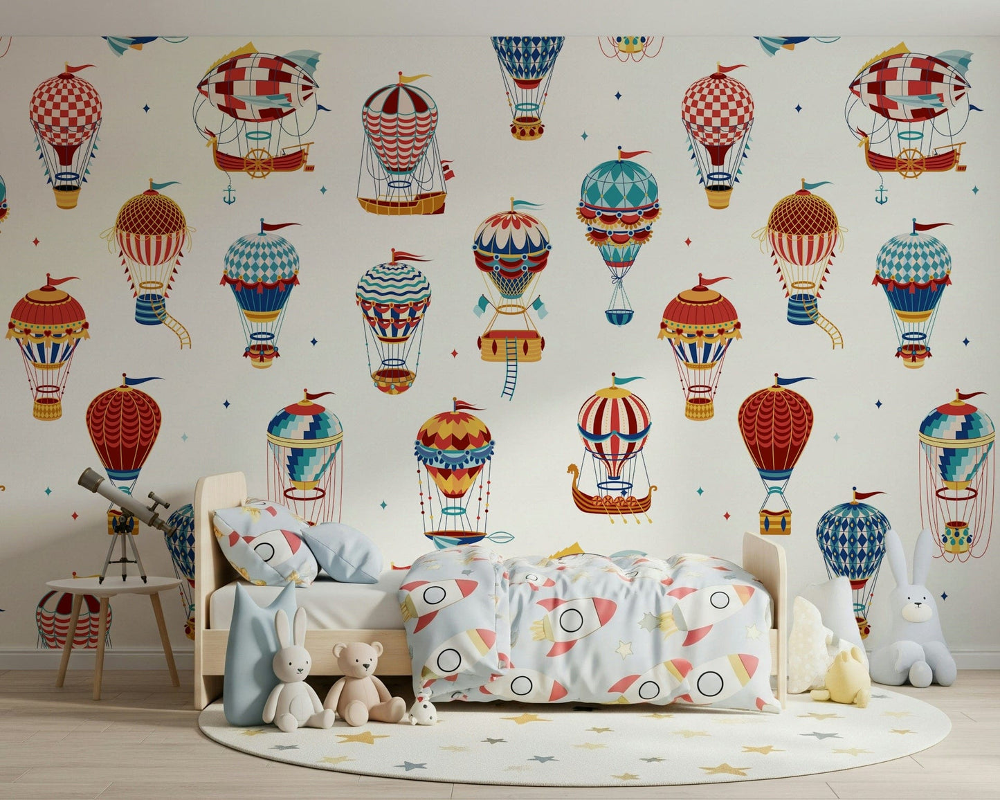 A peaceful modern abstract mural on decorative wallpaper., GD5708