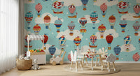 A contemplative gentle design wallpaper mural for a feature wall.