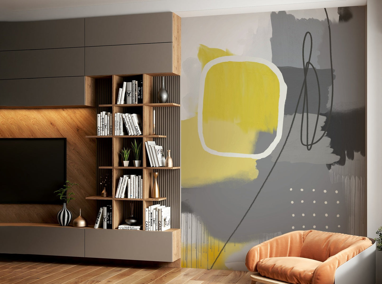 Artistic abstract wallpaper with urban feel

