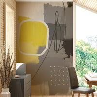Contemporary mural with city textures

