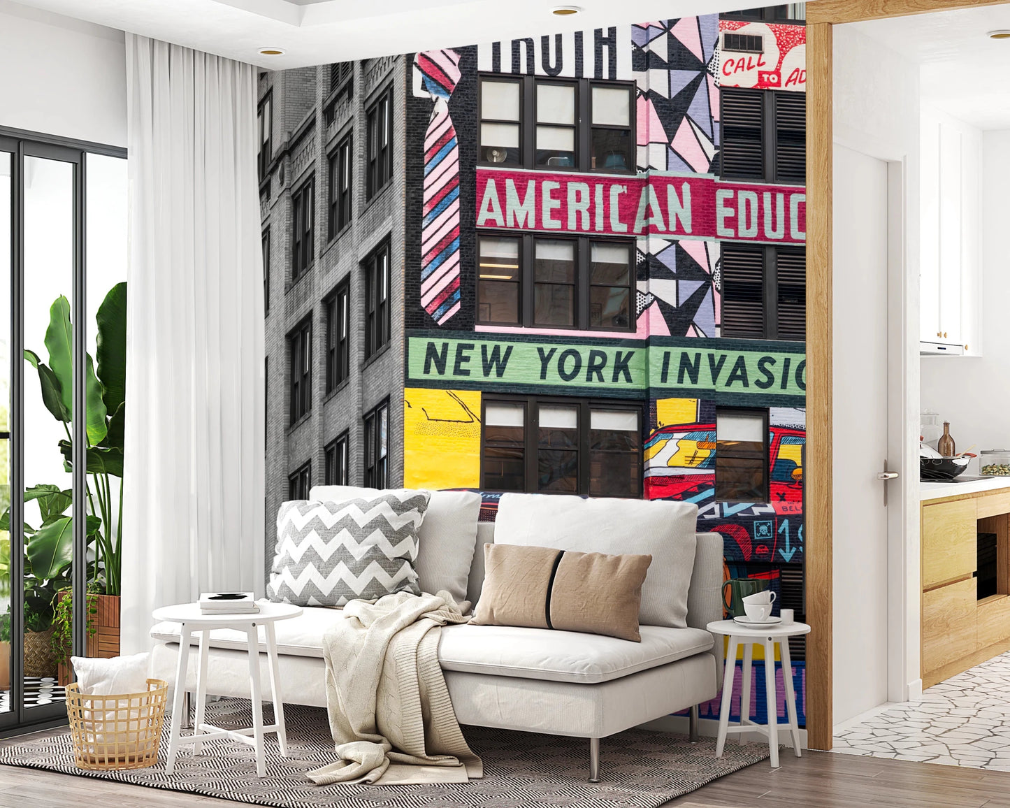 Urban Invasion wallpaper for walls city street tone
