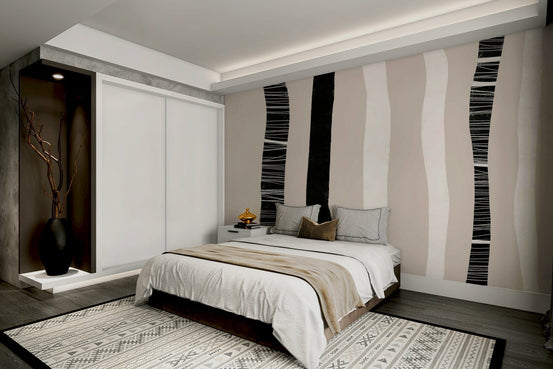 A beautiful birch forest wallpaper mural for a modern home., GD5167