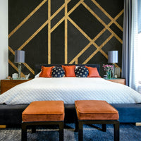 Modern Art Deco wallpaper with city influence

