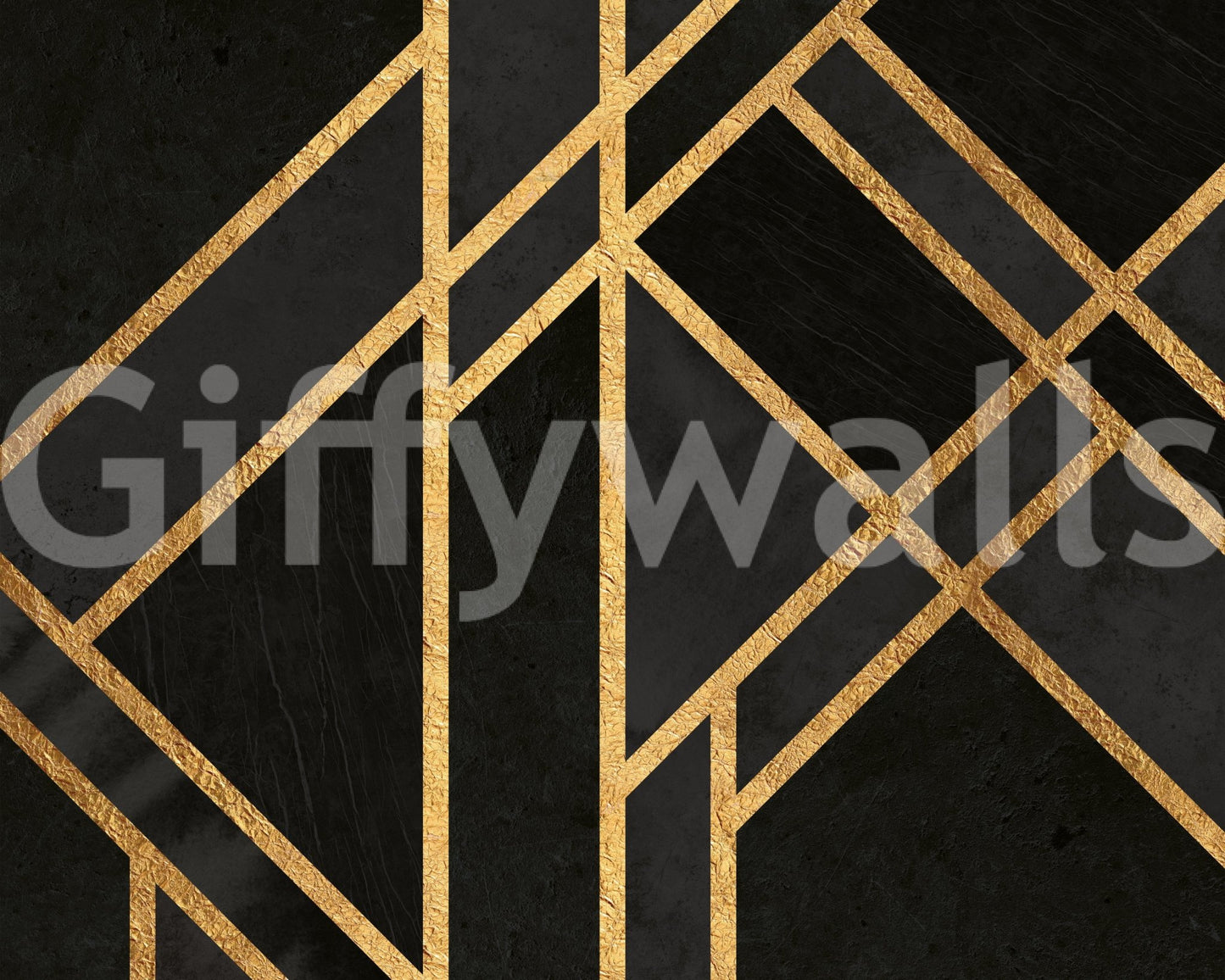 Black wallpaper mural with urban architecture vibe

