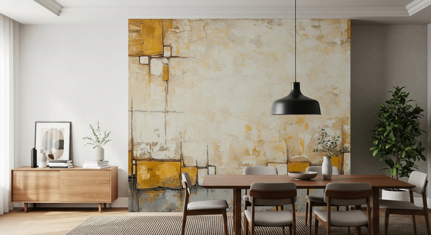 Block Mural Modern Geometric Texture | Urban Blocks Wall Mural