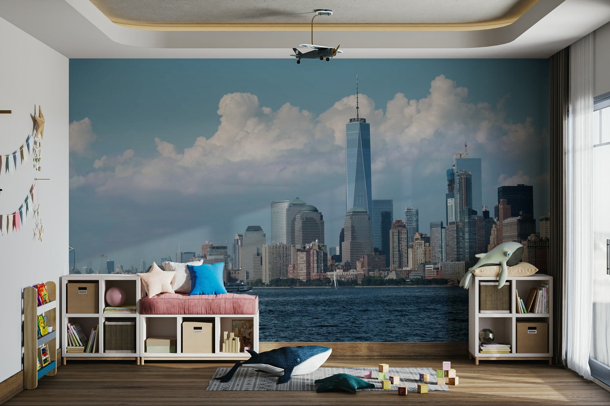 Picture of Urban Calm NYC Water View Wall Mural
