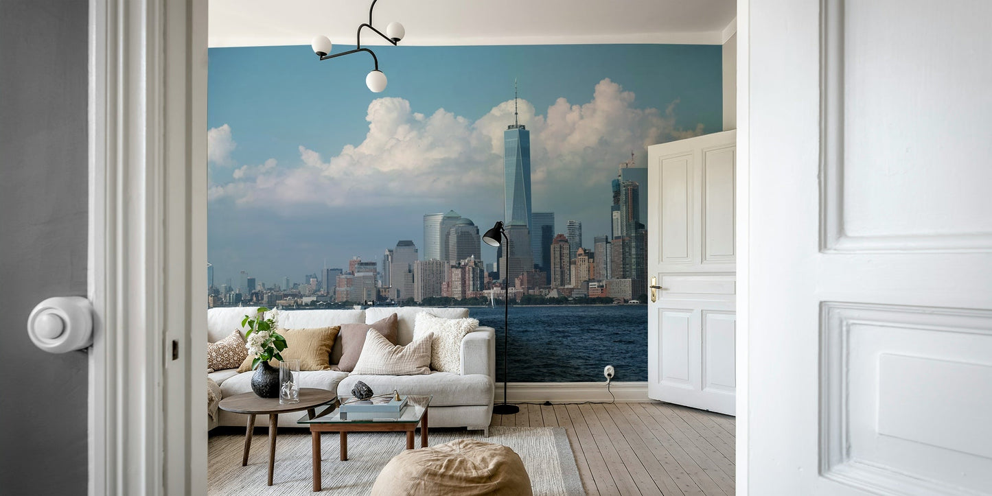 Iconic New York scene mural
