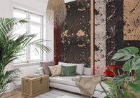 Living area showcasing the dark textured wall muralGD9519