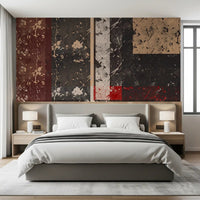 Urban Canvas wall mural adds a raw edge to a bright bedroom GD9519