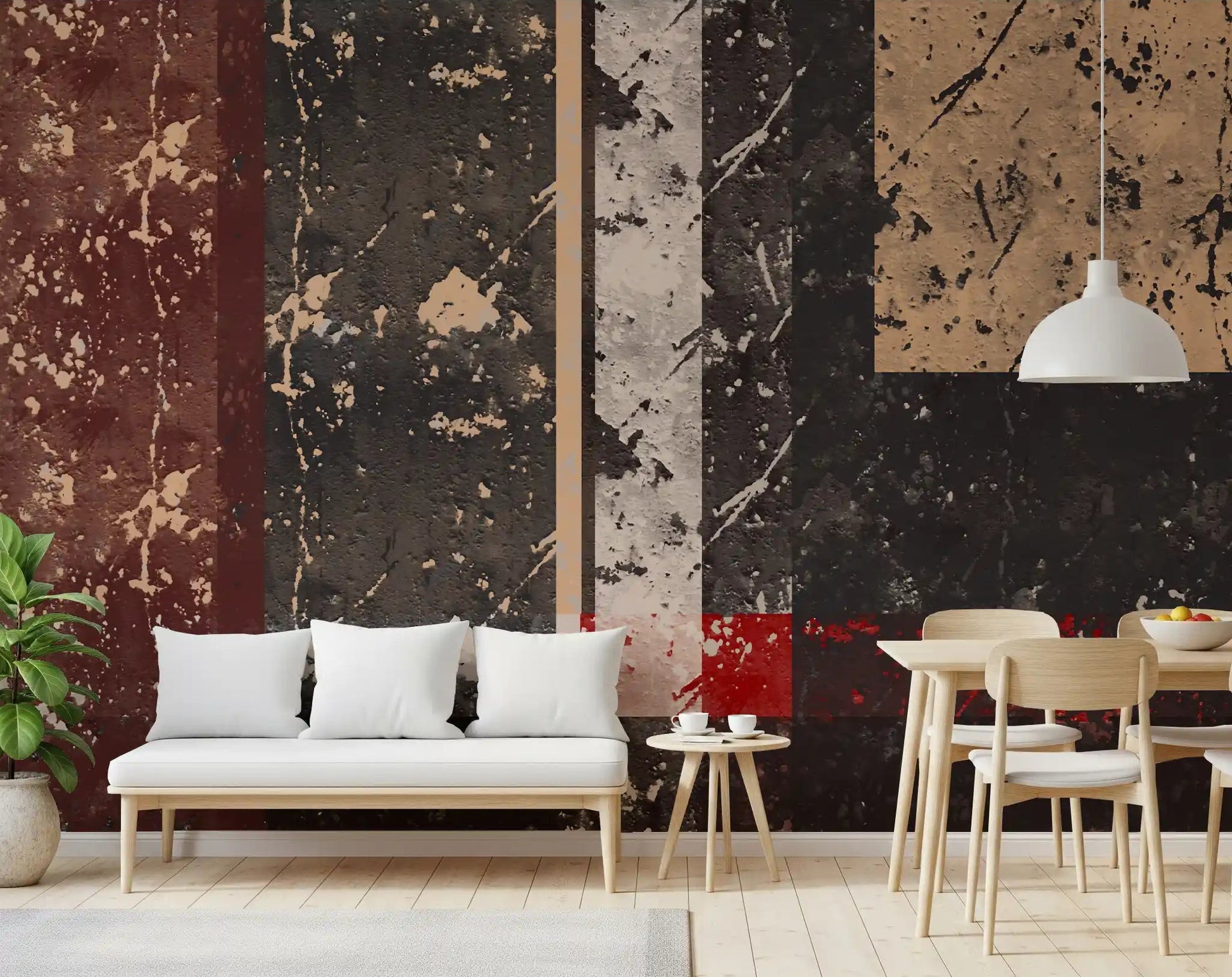 Modern Dining room featuring the Urban Canvas wall muralGD9519