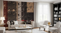 living room space featuring the abstract wall muralGD9519