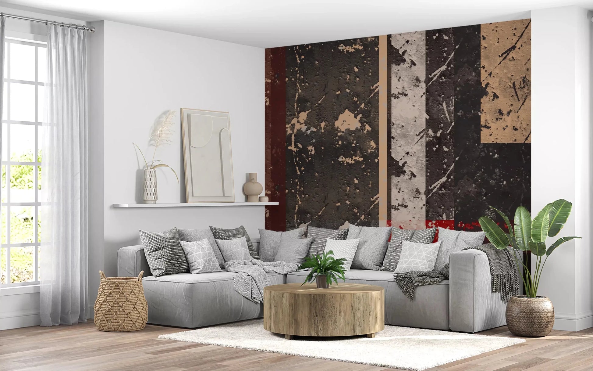 Rust and black textures on the Urban Canvas wall muralGD9519
