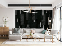 Dramatic dark texture of the Urban Charcoal and Silver Layers Wall Mural.