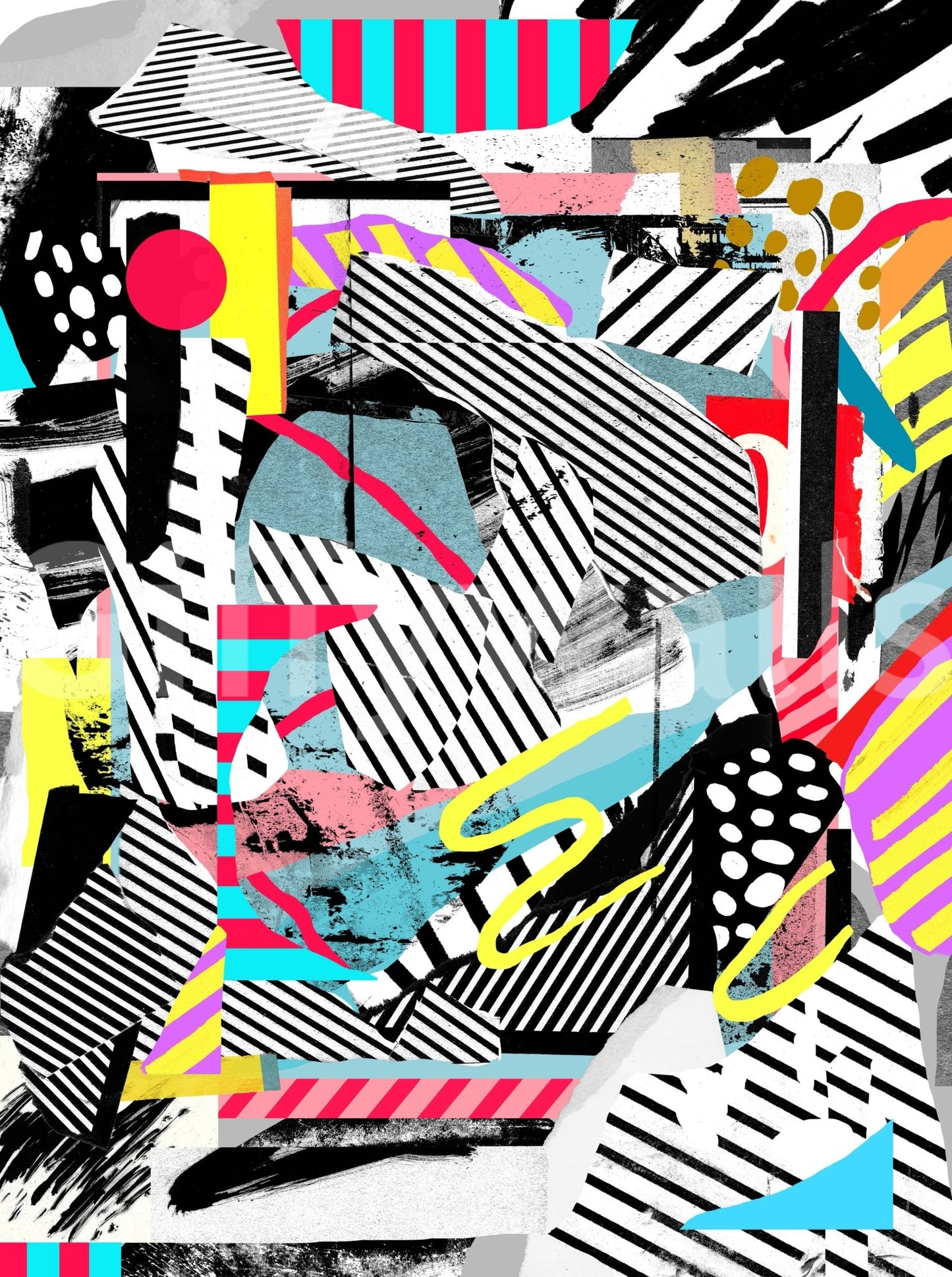 Urban Collage Wall Mural