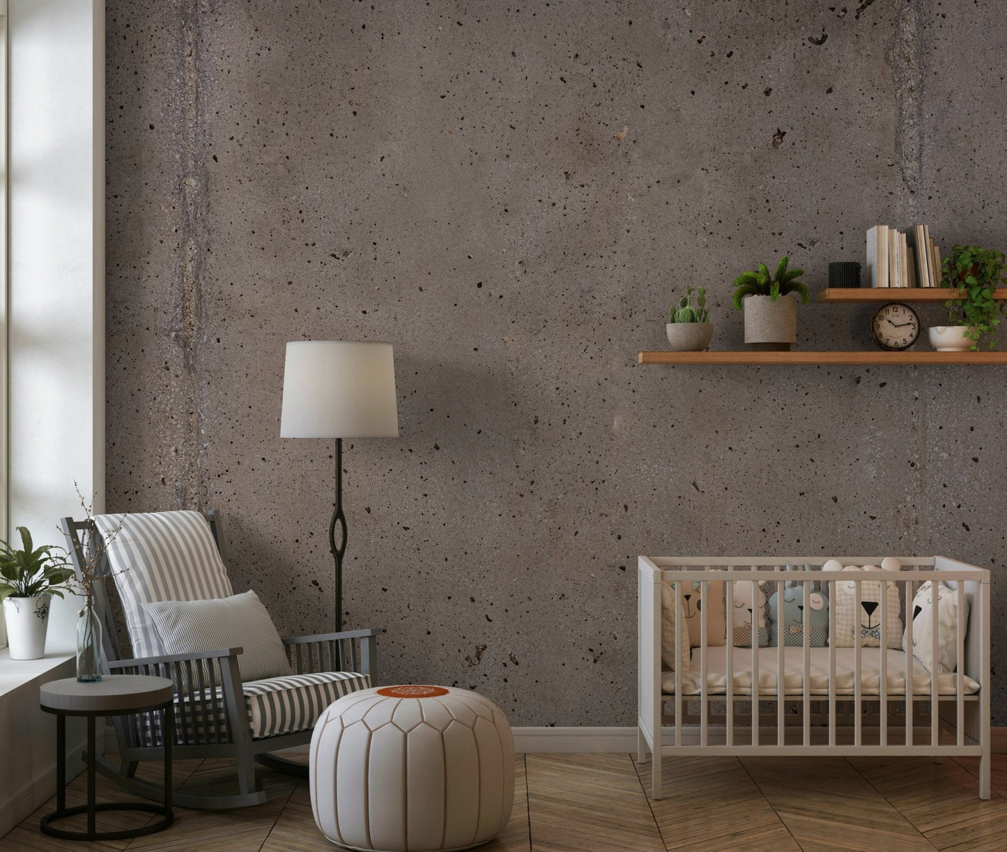 Urban Edge Wall Mural creating a dramatic accent in a hallway.