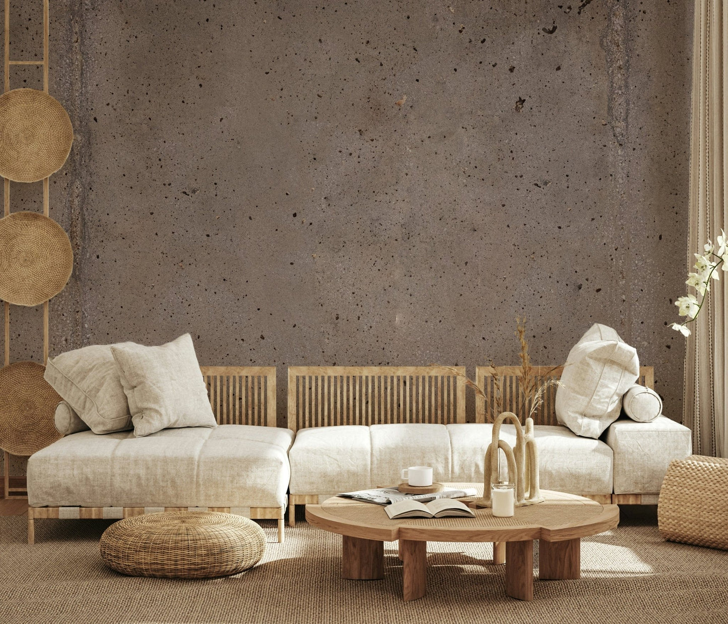 Designer room showcasing the unique pattern of Urban Edge Wall Mural.