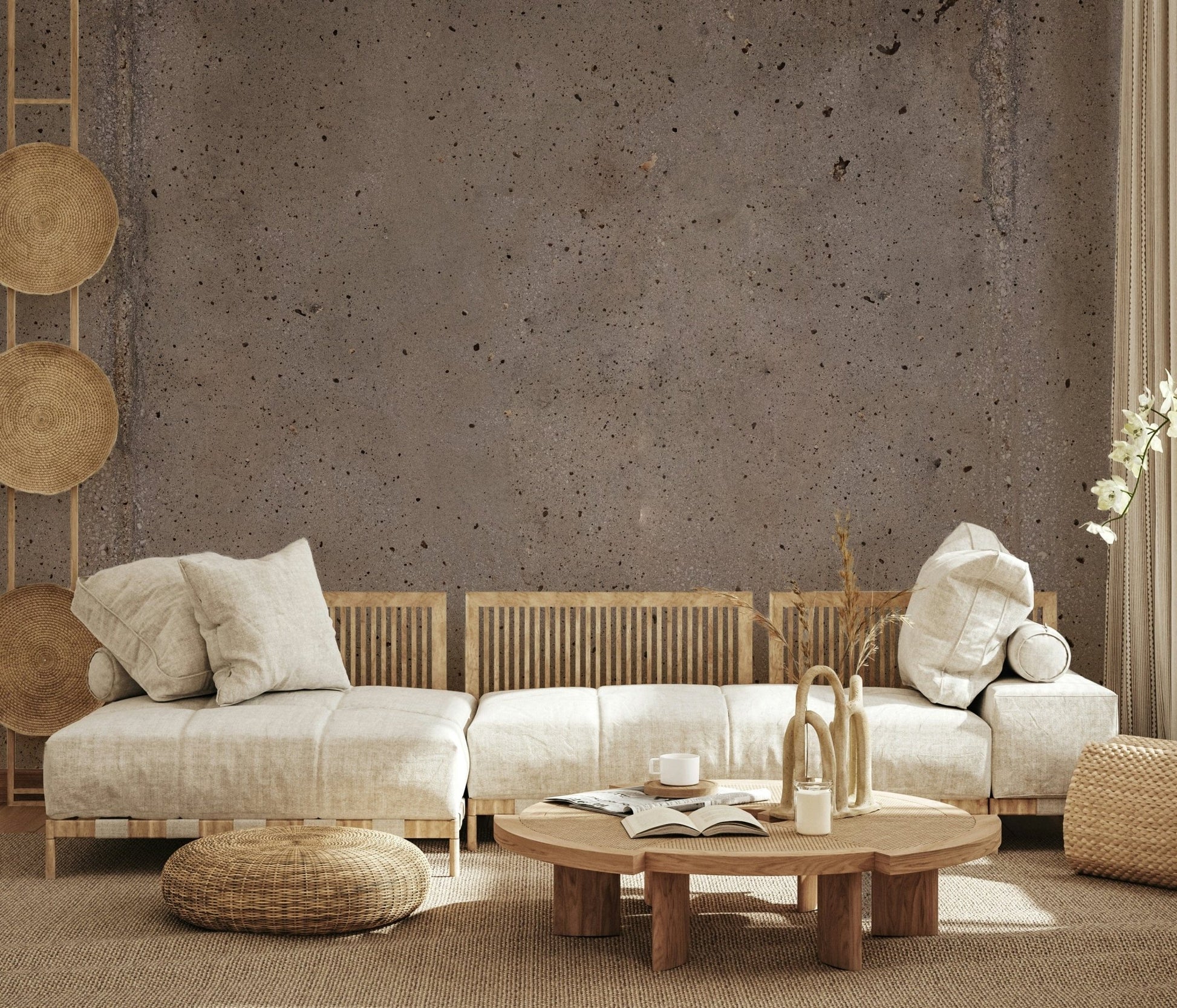 Designer room showcasing the unique pattern of Urban Edge Wall Mural.