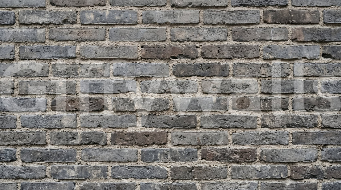 Aged gray brick effect marks Urban Gray Brickwork Texture Wall Mural, GD9434