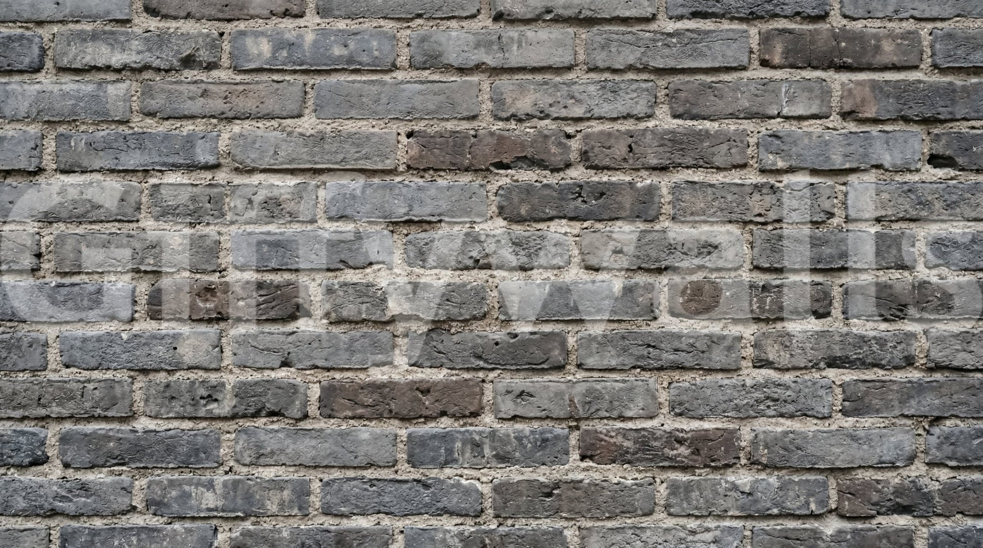 Aged gray brick effect marks Urban Gray Brickwork Texture Wall Mural, GD9434