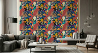 Geometric Urban Muse wall mural for a trendy studio apartment., GD7848