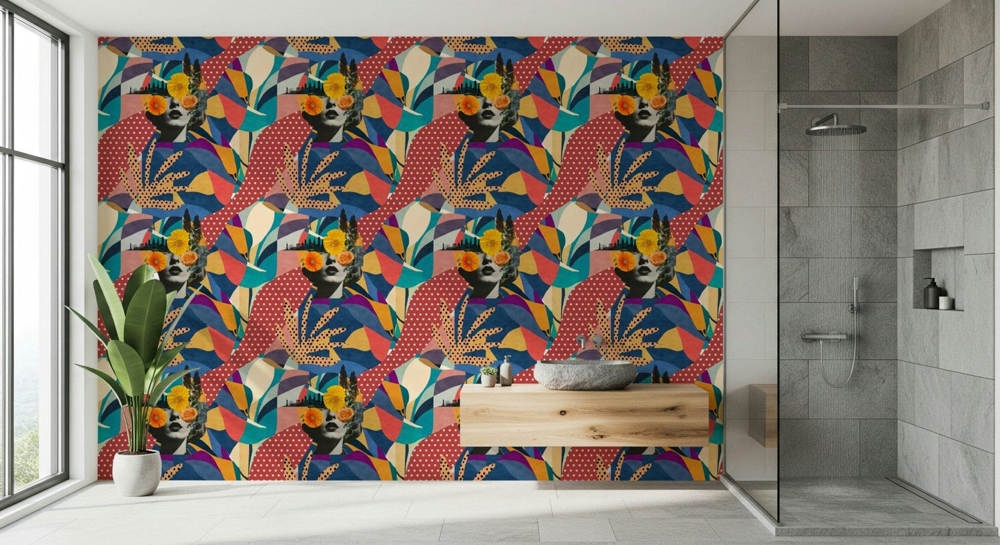 Urban Muse Wallpaper provides a sophisticated backdrop for hallway decor., GD7848