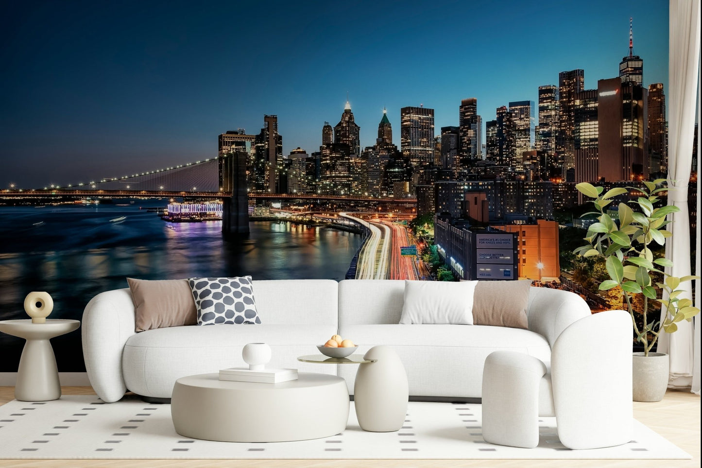 Dusk horizon view Urban Pulse peel and stick.