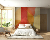 Statement Urban Shapes Fusion covering: sophisticated, pattern, vintage feel, crimson.
