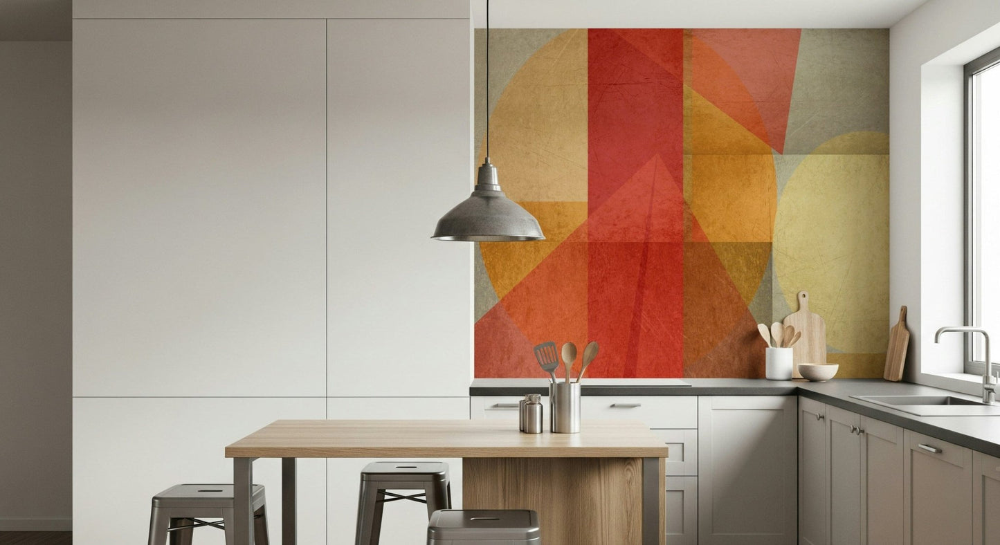 Urban Shapes Fusion removable wallpaper: stunning, layers, light, shadow, impactful.